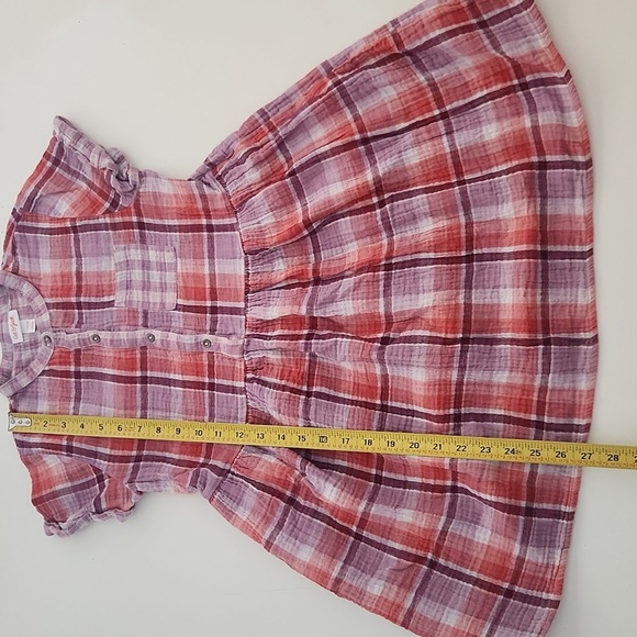 Cat And Jack Purple Plaid Dress Large 10 12 - Picture 6 of 7